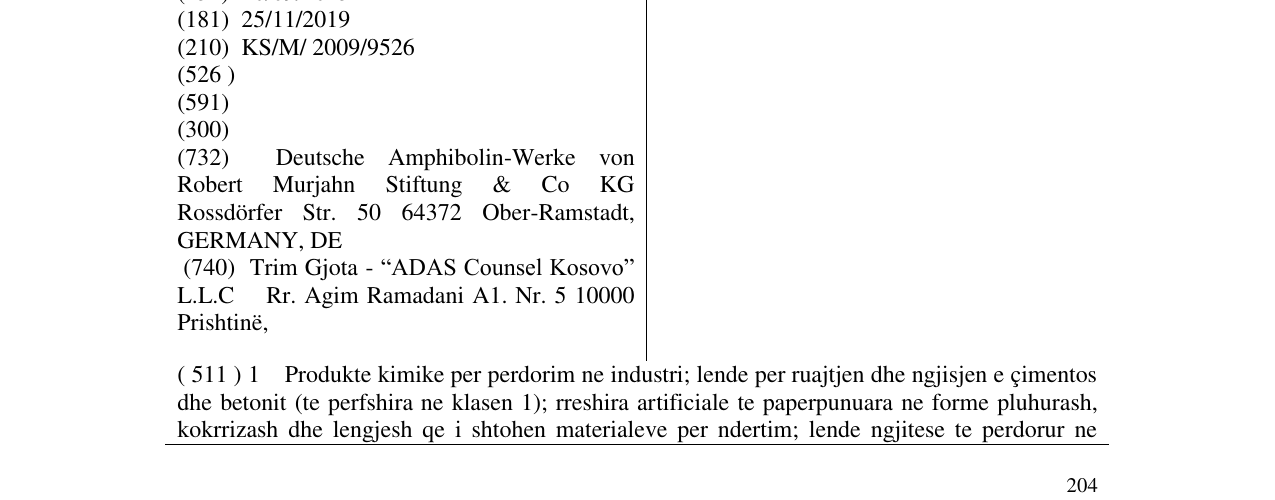 Zëri i markës STUCCODECOR DI LUCE në buletin