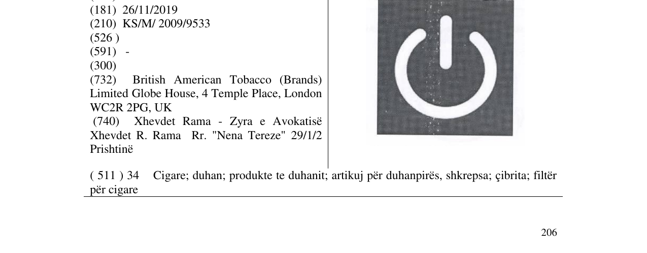 Zëri i markës Markë figurative në buletin