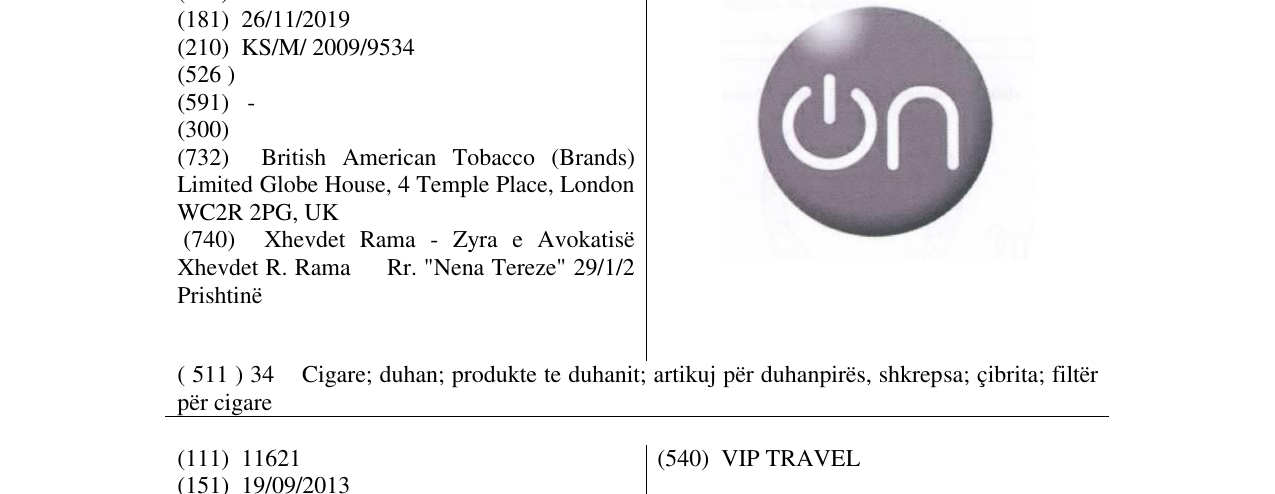 Zëri i markës Markë figurative në buletin