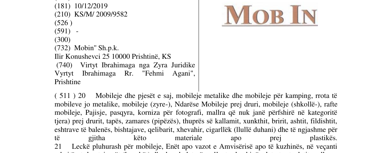Zëri i markës MOB IN në buletin