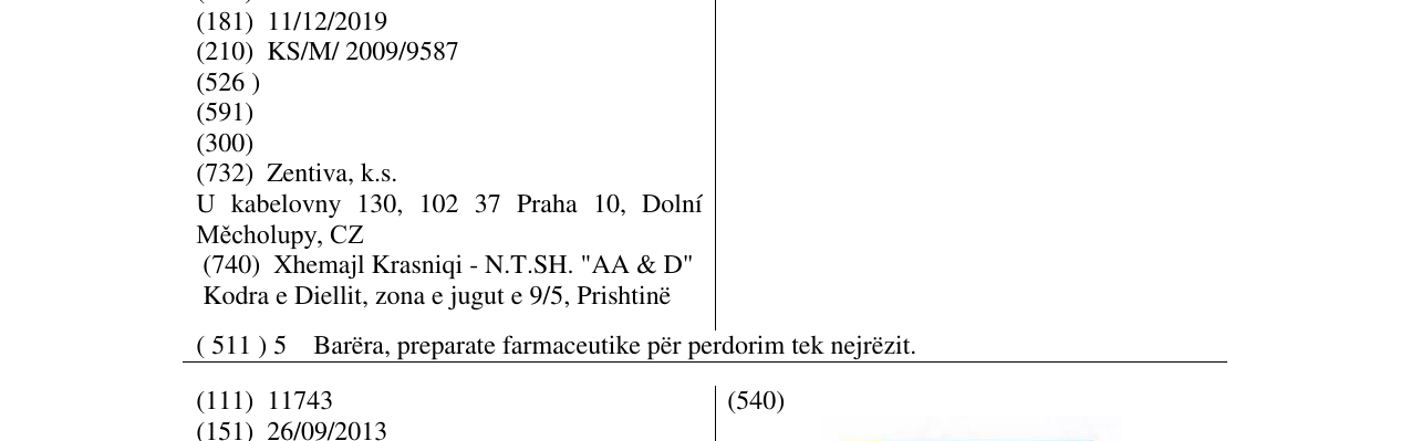 Zëri i markës ZENBREST në buletin