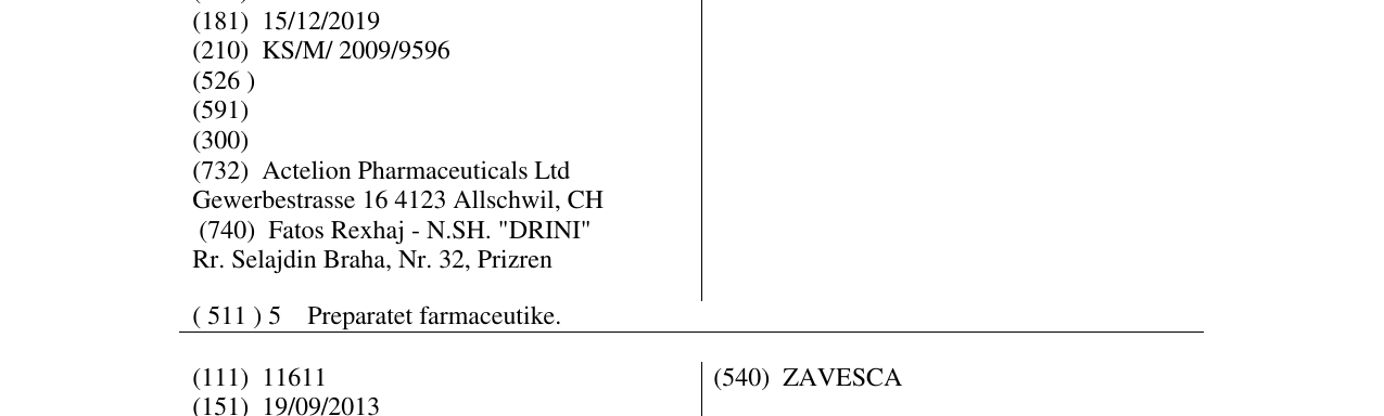 Zëri i markës PIVLAZ në buletin