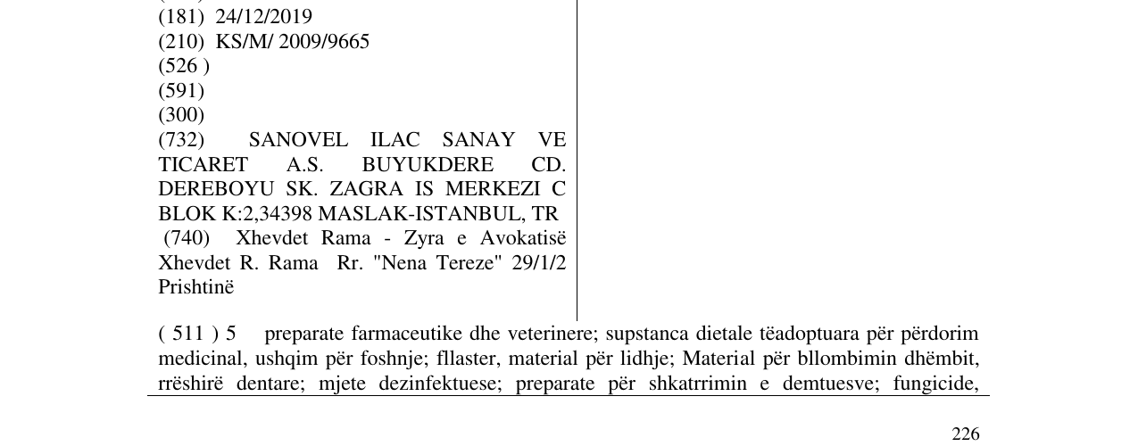 Zëri i markës lansor-sanovel në buletin