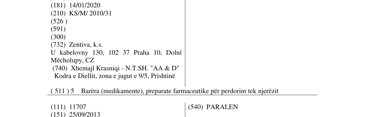 Zëri i markës ROSUCARD në buletin
