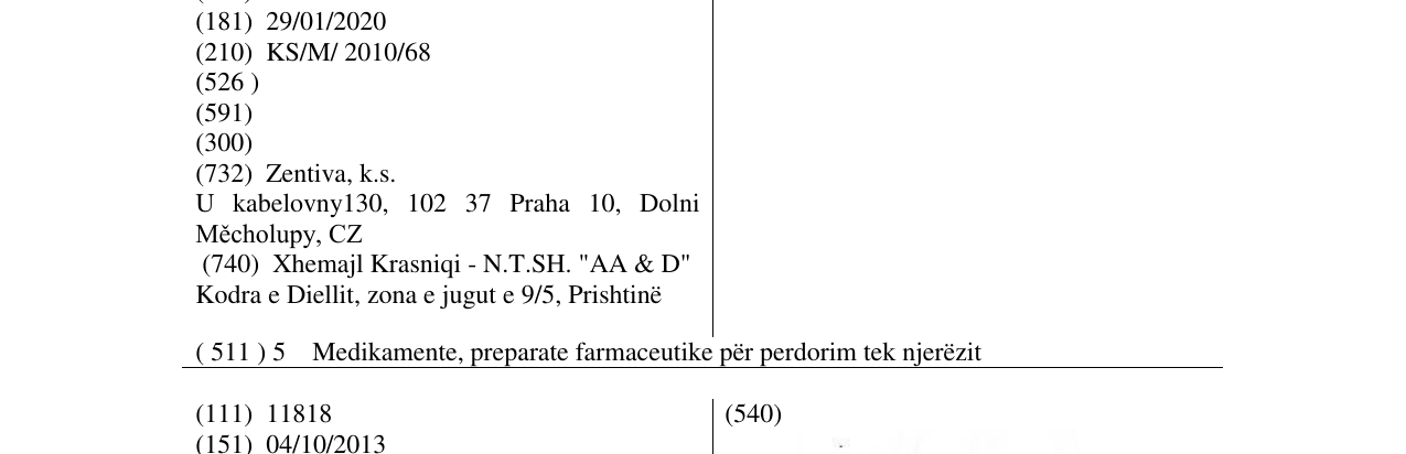 Zëri i markës TEZEOR në buletin