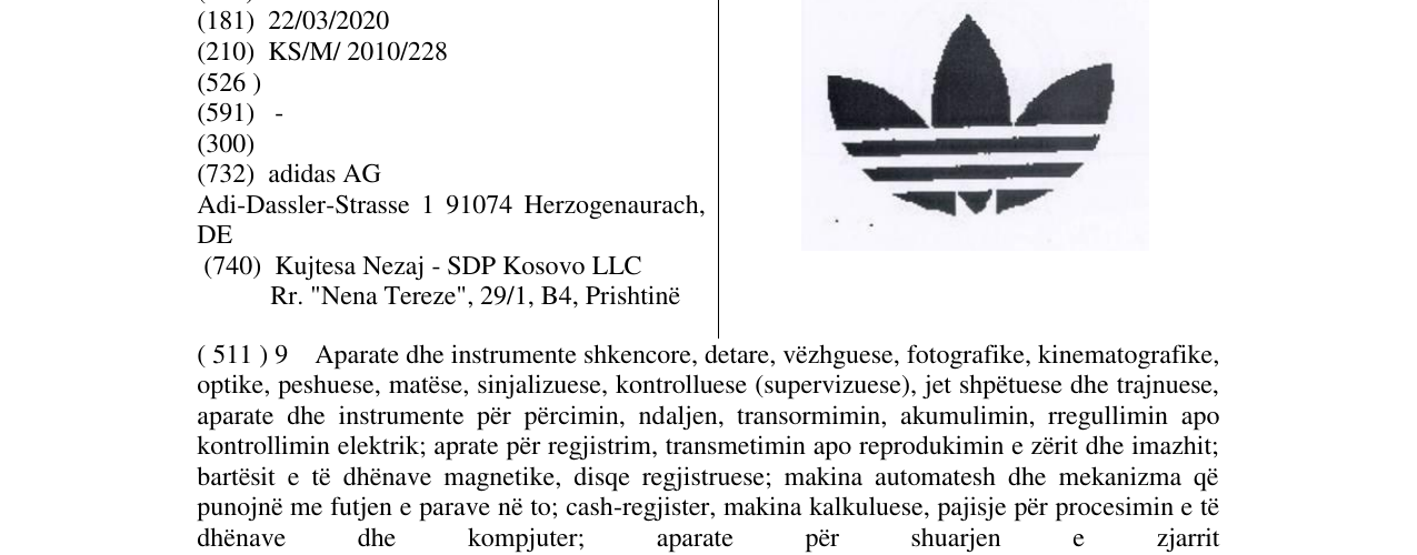 Zëri i markës Markë figurative në buletin
