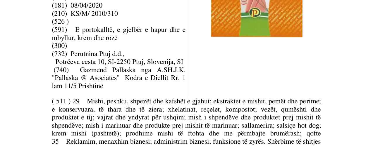 Zëri i markës Markë figurative në buletin