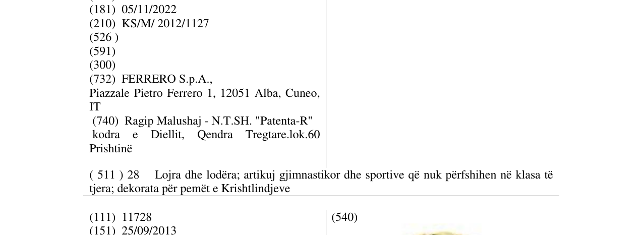 Zëri i markës KINDER në buletin