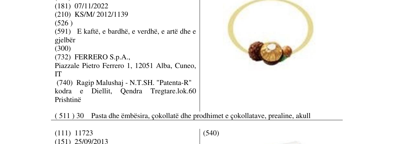 Zëri i markës Markë figurative në buletin