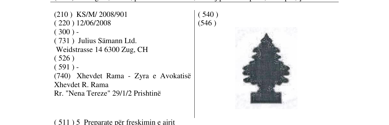 Zëri i markës Markë figurative në buletin