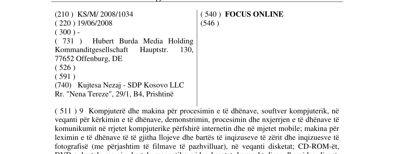 Zëri i markës FOCUS ONLINE në buletin
