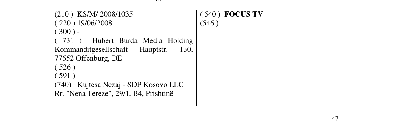Zëri i markës FOCUS TV në buletin