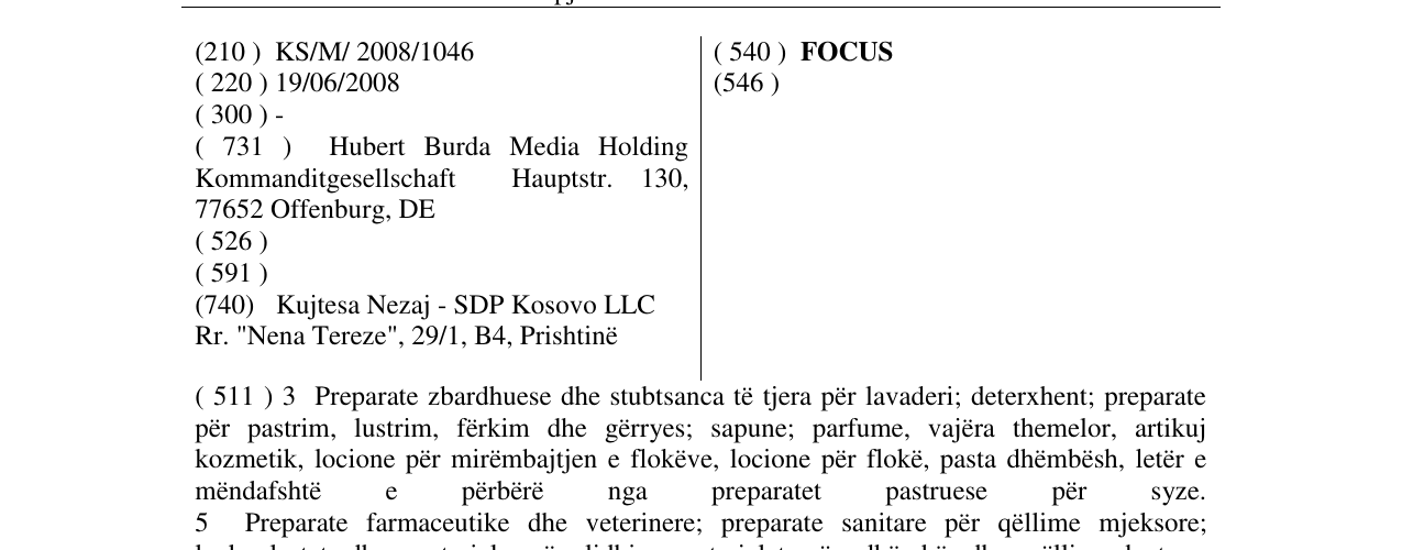 Zëri i markës FOCUS në buletin