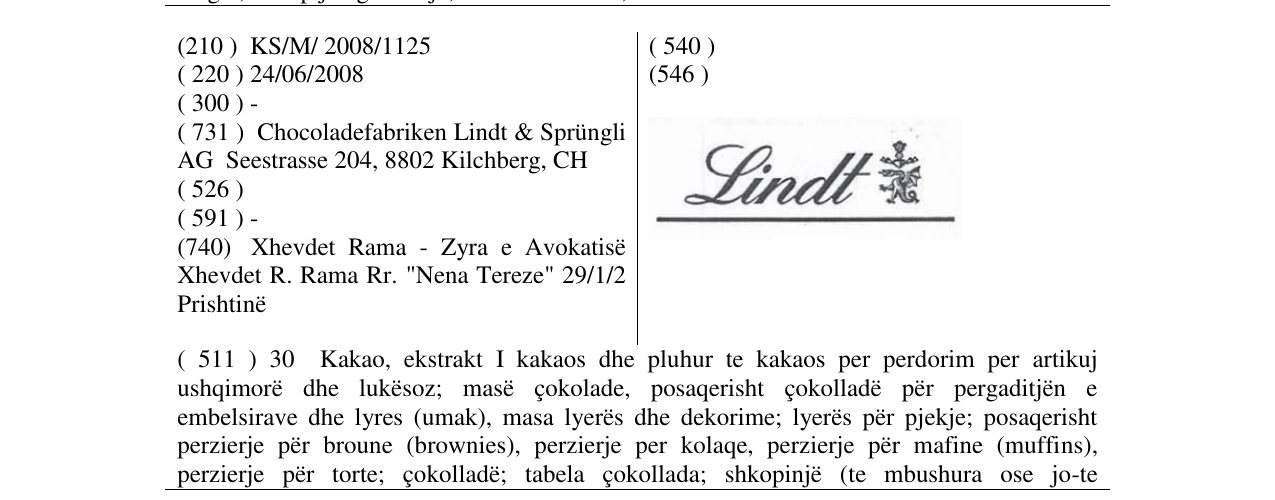 Zëri i markës Markë figurative në buletin