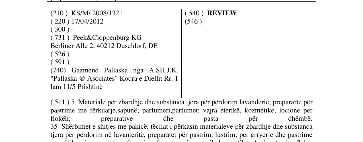 Zëri i markës REVIEW në buletin