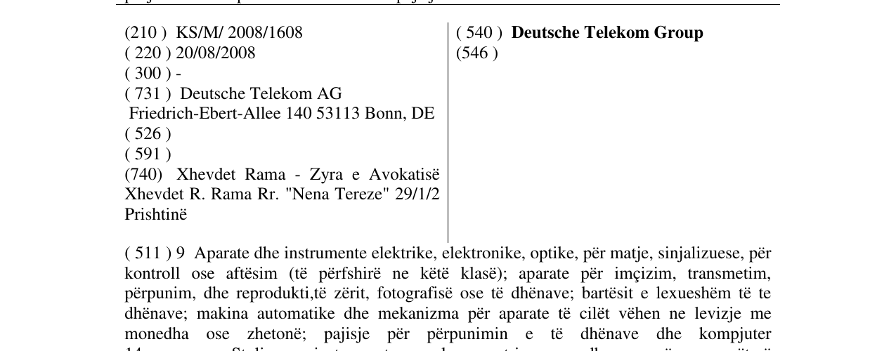 Zëri i markës Deutsche Telekom Group në buletin