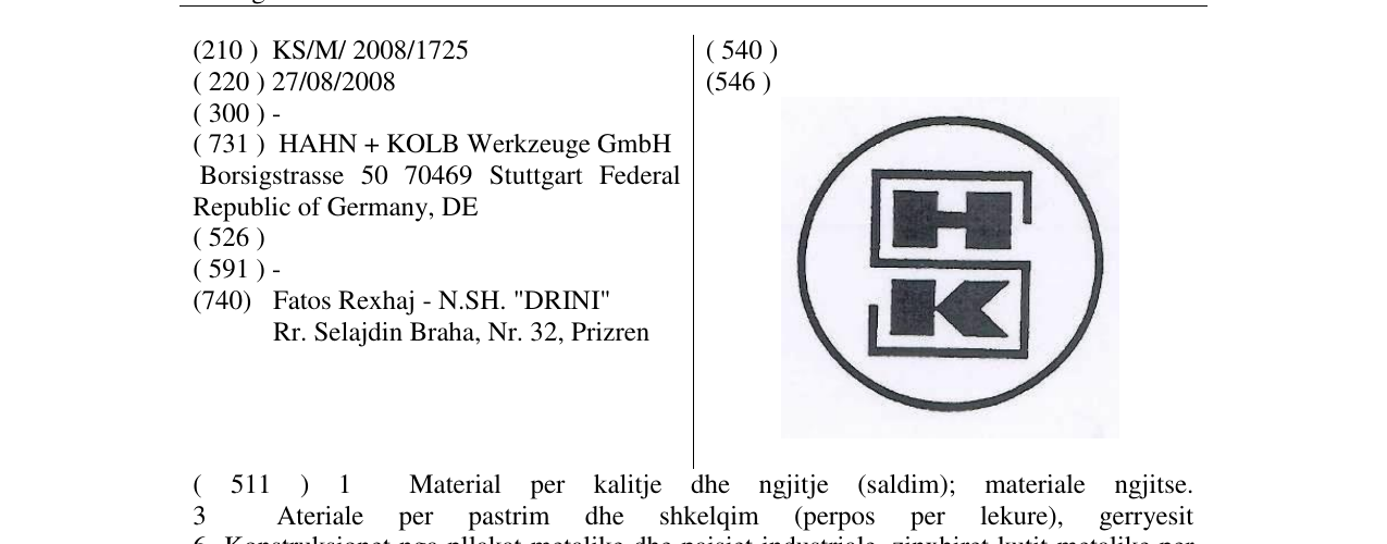 Zëri i markës H K në buletin