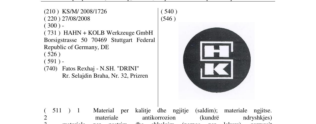 Zëri i markës HK në buletin