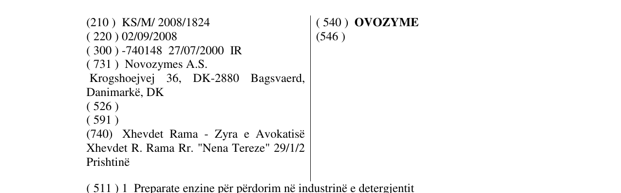 Zëri i markës OVOZYME në buletin