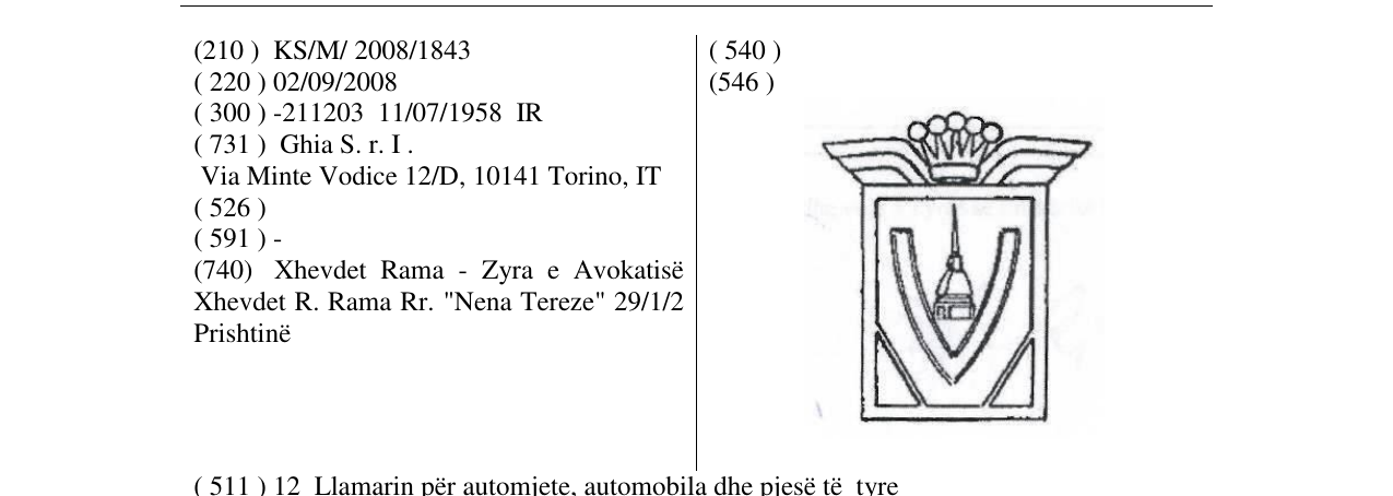Zëri i markës Markë figurative në buletin