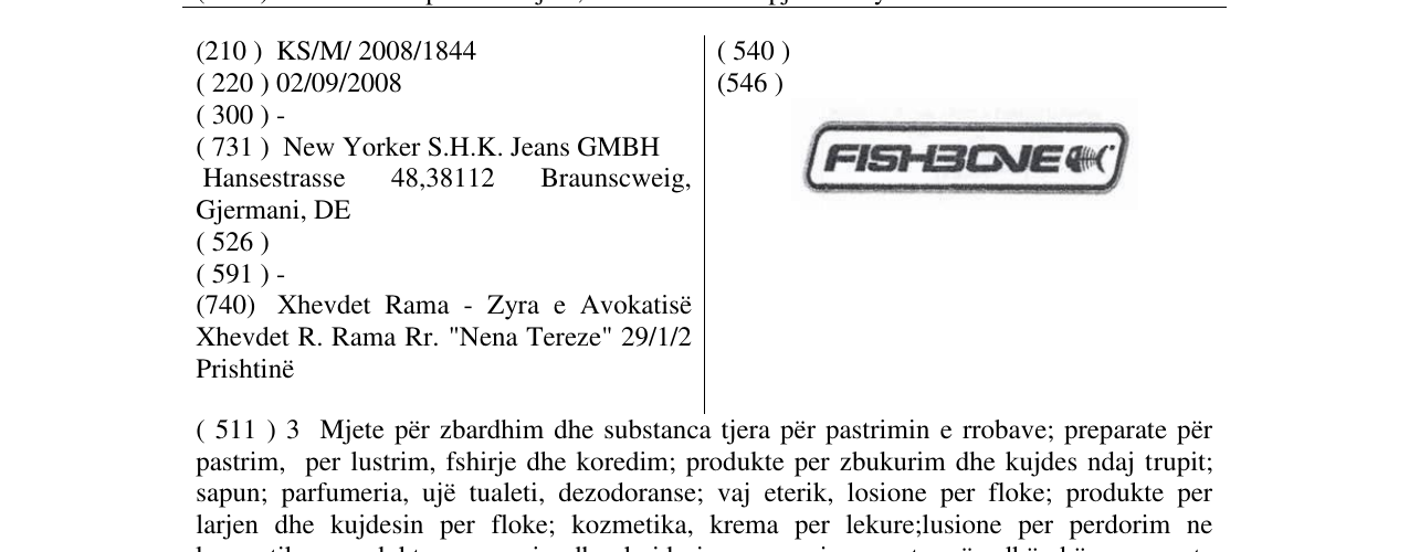 Zëri i markës FISHBONE në buletin