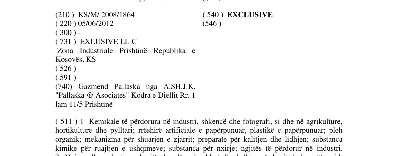 Zëri i markës EXCLUSIVE në buletin