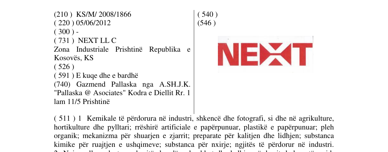 Zëri i markës NEXT në buletin