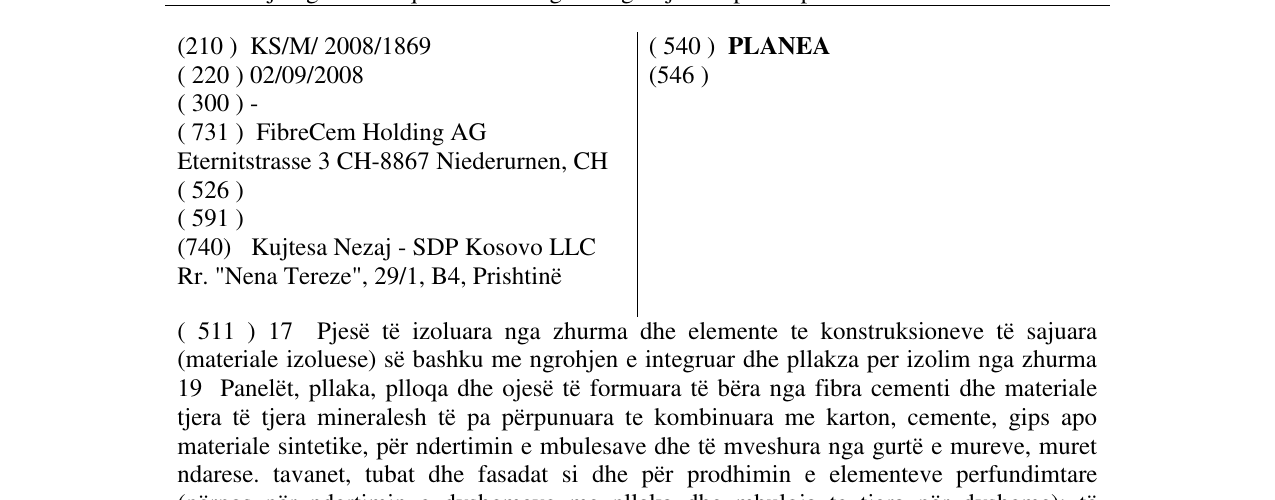 Zëri i markës PLANEA në buletin