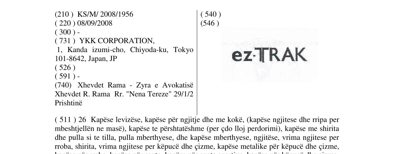 Zëri i markës ez-TRAK në buletin
