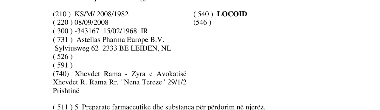 Zëri i markës LOCOID në buletin