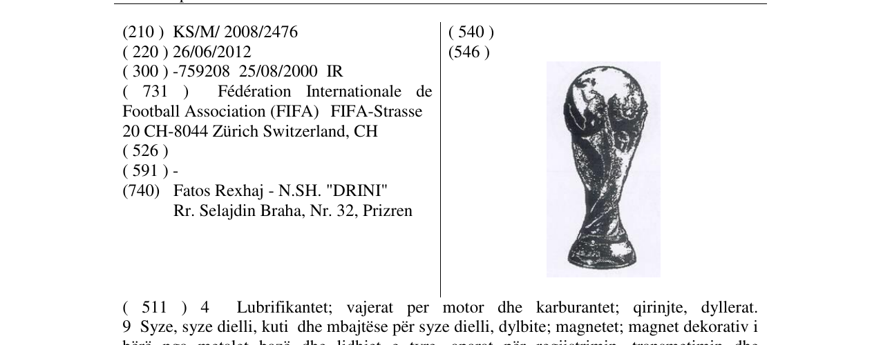 Zëri i markës Markë figurative në buletin