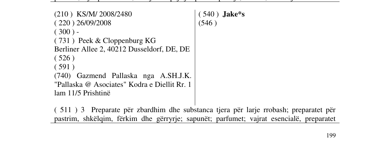 Zëri i markës Jake*s në buletin