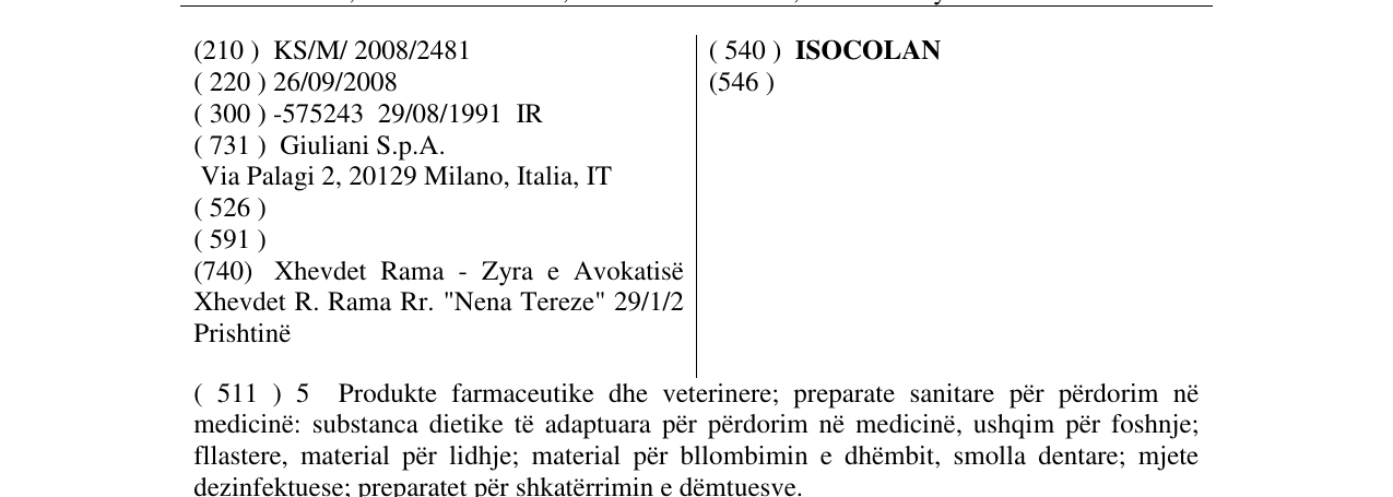 Zëri i markës ISOCOLAN në buletin