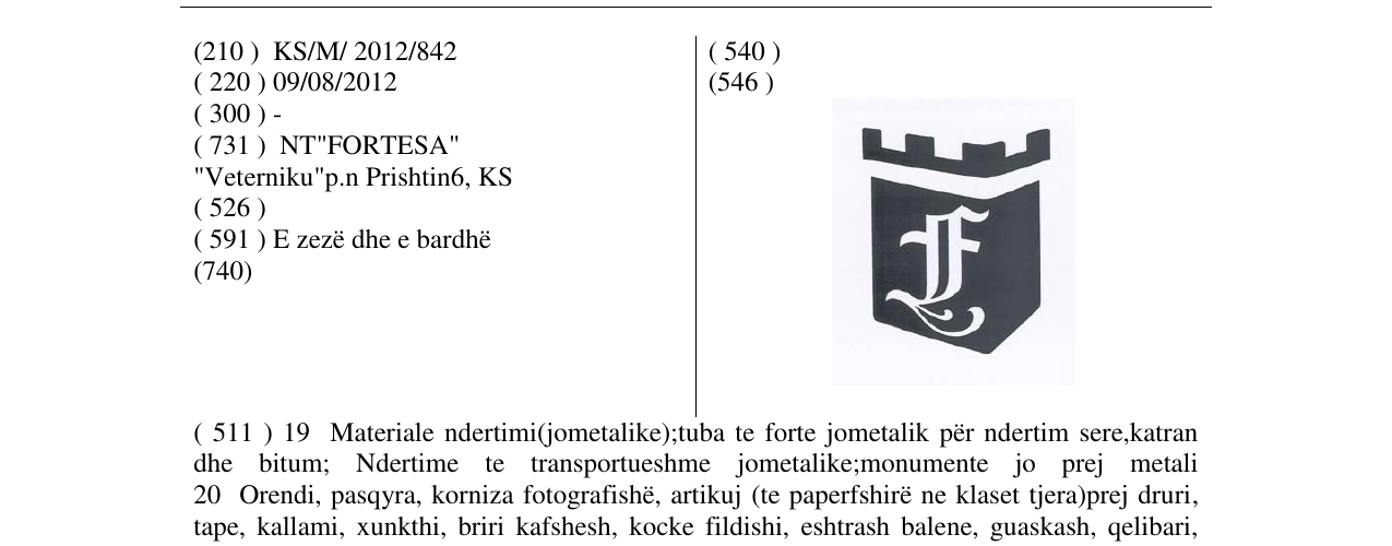 Zëri i markës Markë figurative në buletin