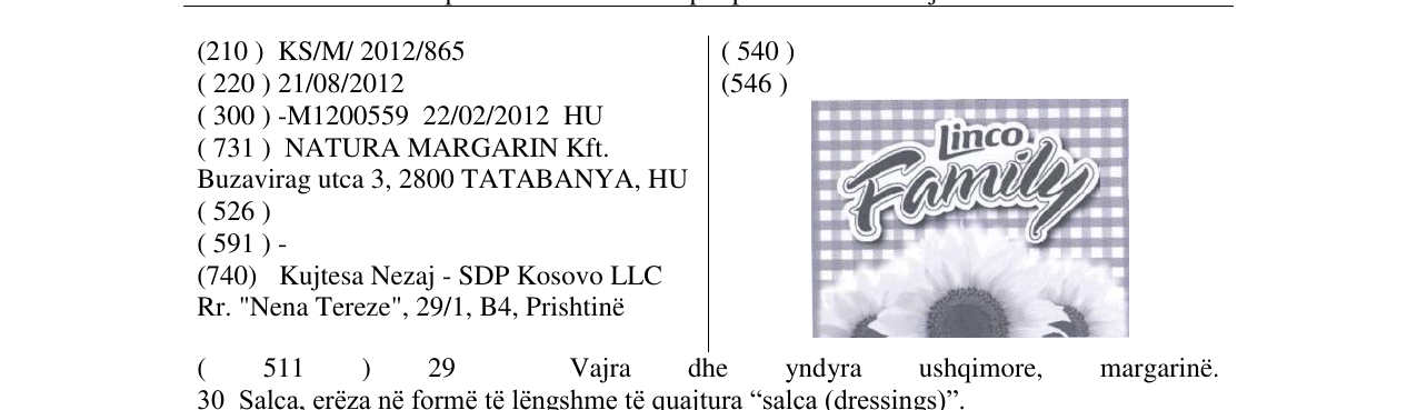 Zëri i markës Markë figurative në buletin