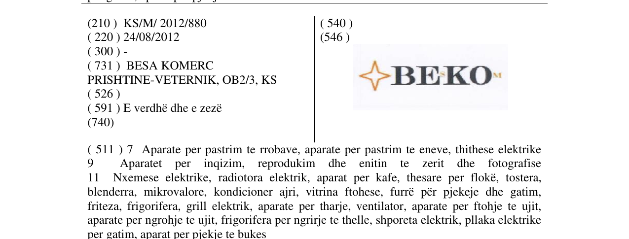 Zëri i markës BEKO në buletin