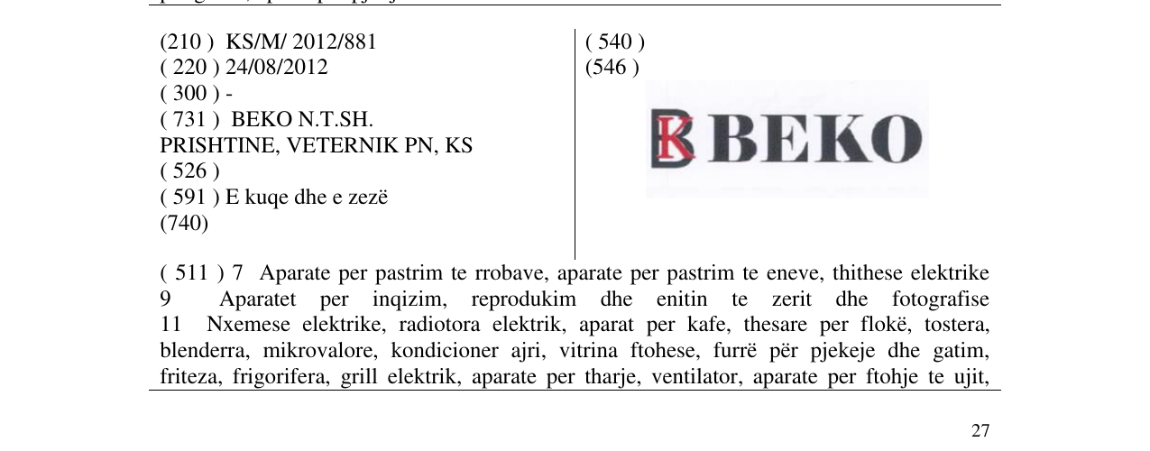 Zëri i markës BEKO në buletin