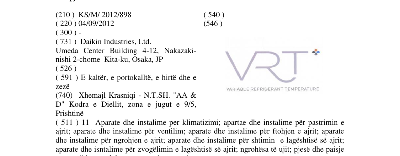 Zëri i markës VRT në buletin