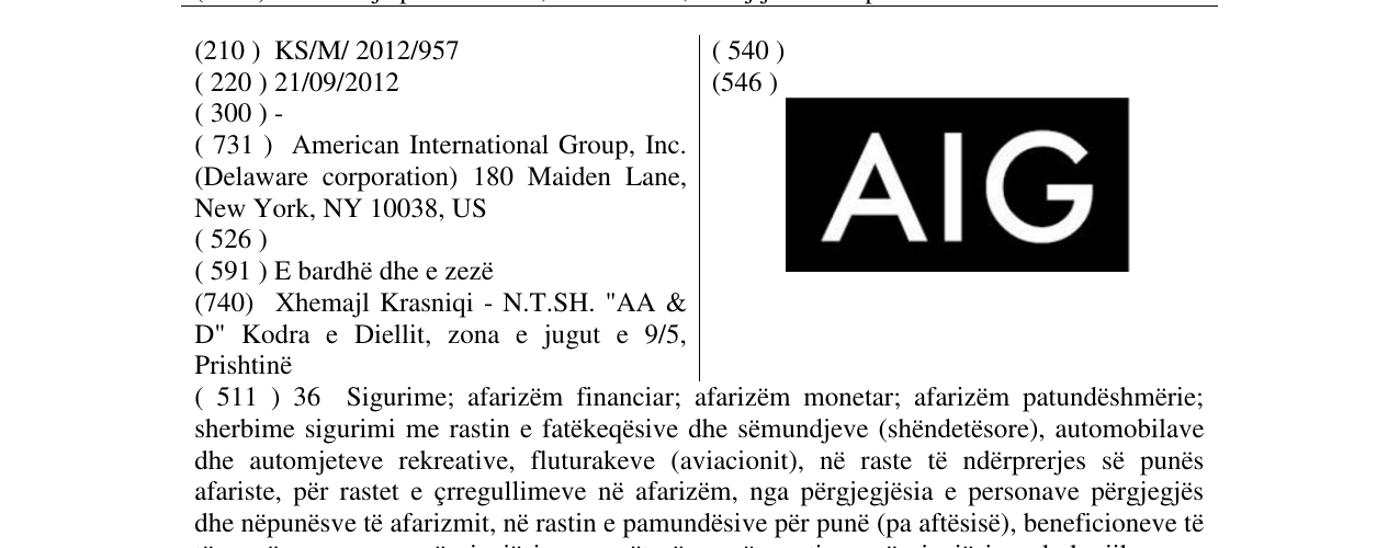Zëri i markës Markë figurative në buletin