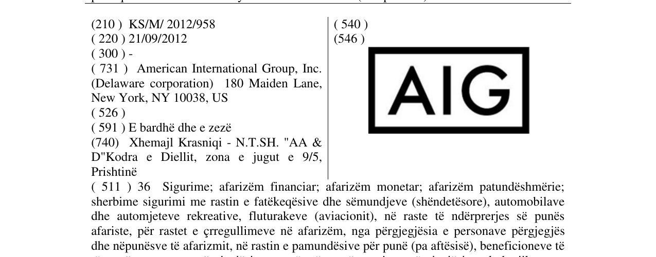 Zëri i markës Markë figurative në buletin