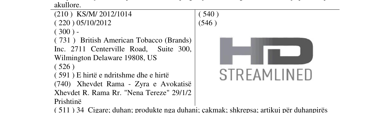 Zëri i markës Markë figurative në buletin