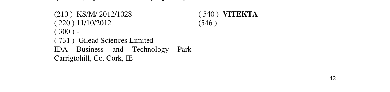 Zëri i markës VITEKTA në buletin
