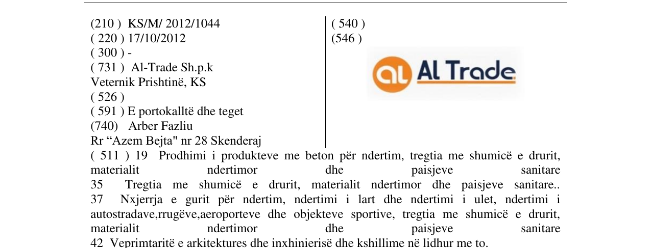 Zëri i markës Al Trade në buletin
