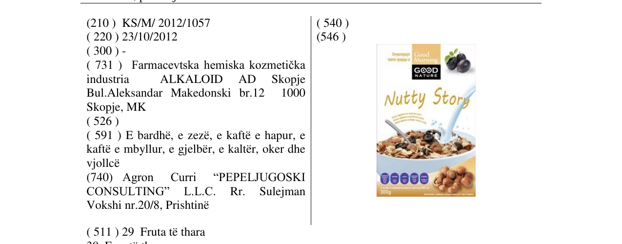 Zëri i markës Markë figurative në buletin