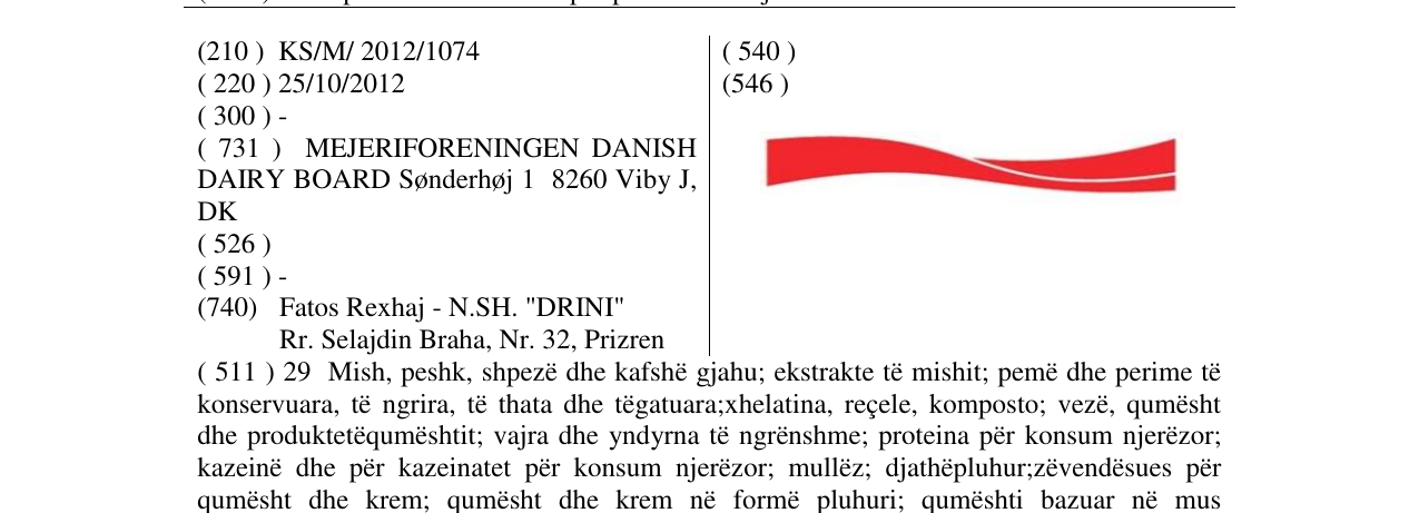 Zëri i markës Markë figurative në buletin