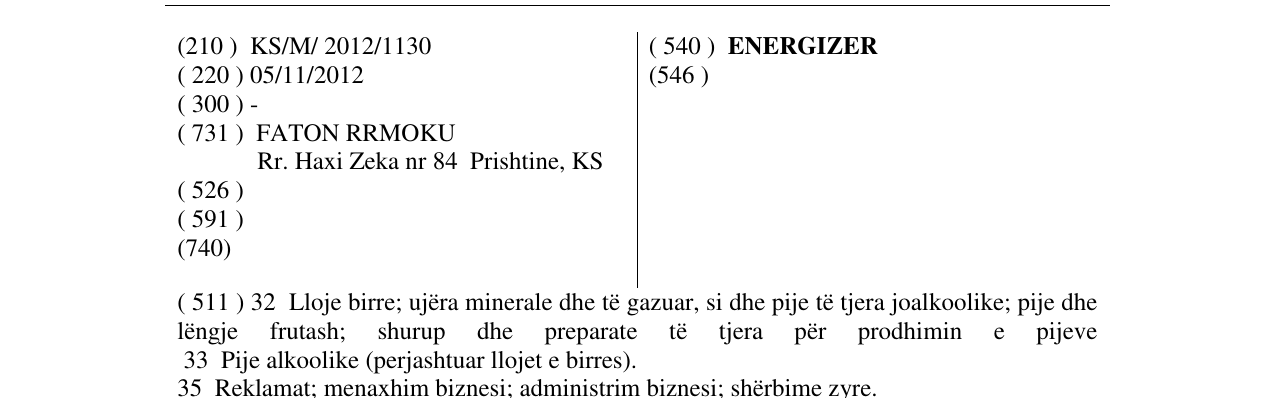 Zëri i markës ENERGIZER në buletin