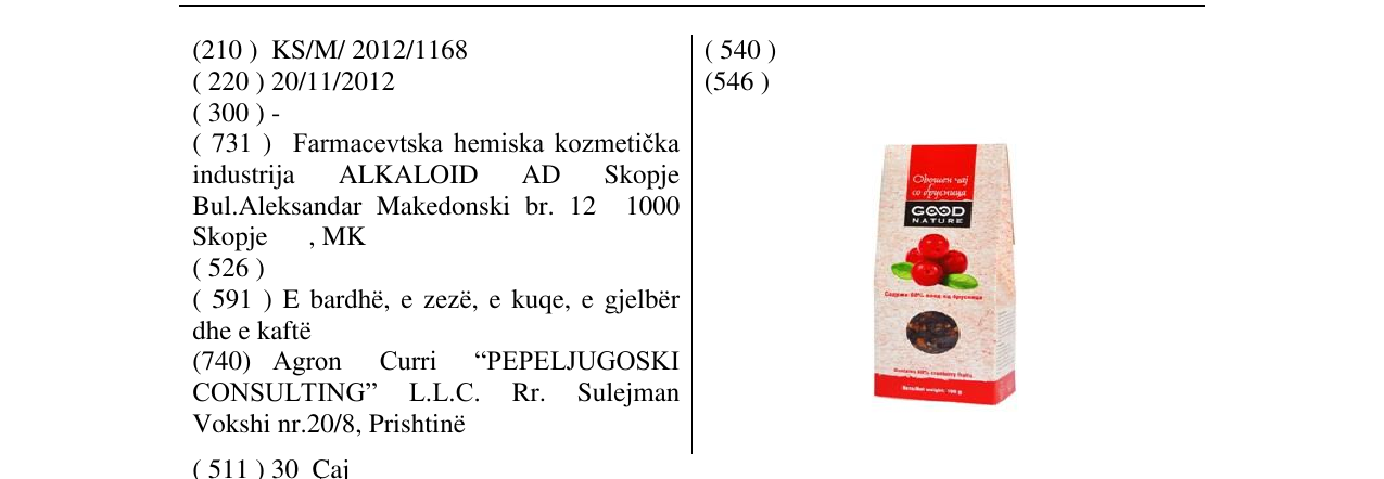 Zëri i markës Good Nature në buletin