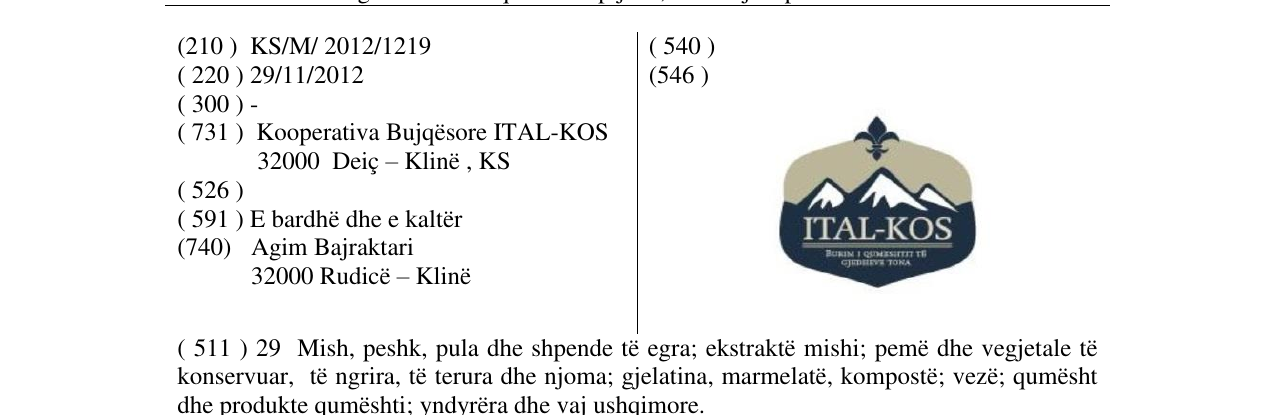 Zëri i markës Markë figurative në buletin