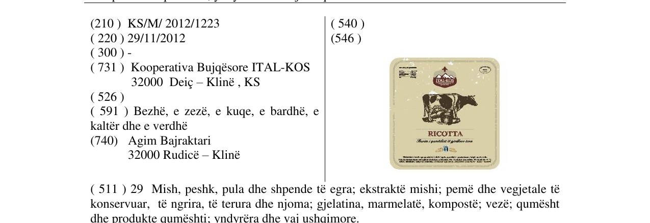 Zëri i markës Markë figurative në buletin