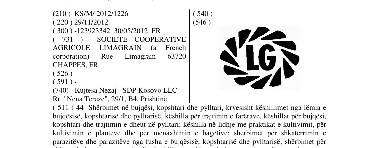Zëri i markës Markë figurative në buletin